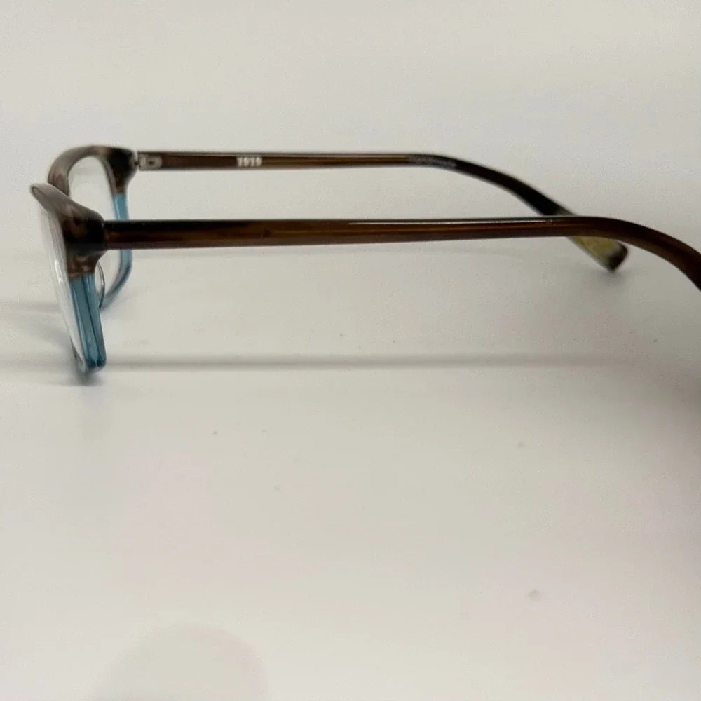 1919 Jessica L.10 Handmade Eyeglass Frames Brown Tortoise Teal 50-13-135